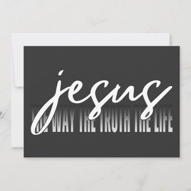 Jesus den Weg, die Wahrheit des Lebens Einladung (Vorderseite)
