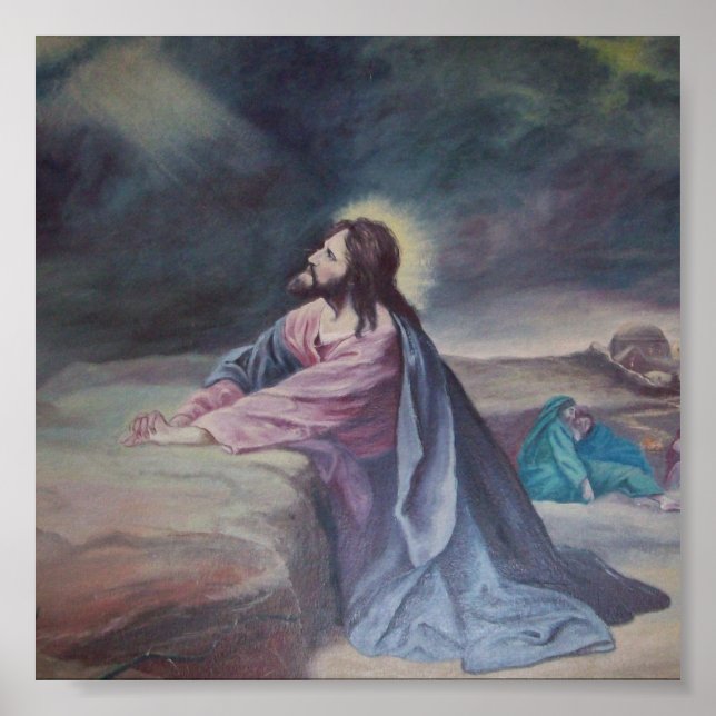 Jesus, der am Gethsemane betet Poster (Vorne)