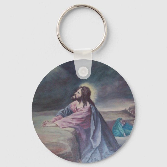 Jesus, der am Gethsemane betet Schlüsselanhänger (Vorderseite)