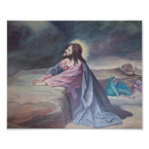 Jesus, der auf Gethsemane gebet hat Fotodruck