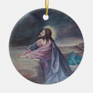 Jesus, der auf Gethsemane gebet hat Keramik Ornament