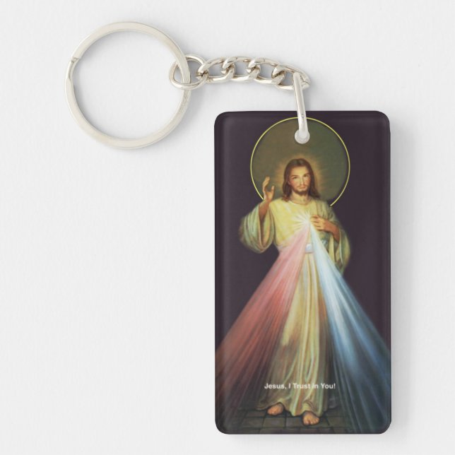 Jesus der Barmherzigkeit Ich bin eine katholische  Schlüsselanhänger (Vorderseite)