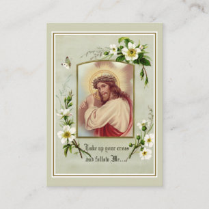 Jesus, der das Gebet kreuzt Religiöse Heilige Kar Visitenkarte