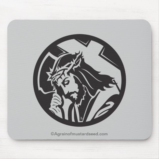 Jesus, der das Kreuz trägt Mousepad (Vorne)