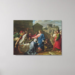 Jesus, der den Sohn der Witwe von Naim wieder Leinwanddruck