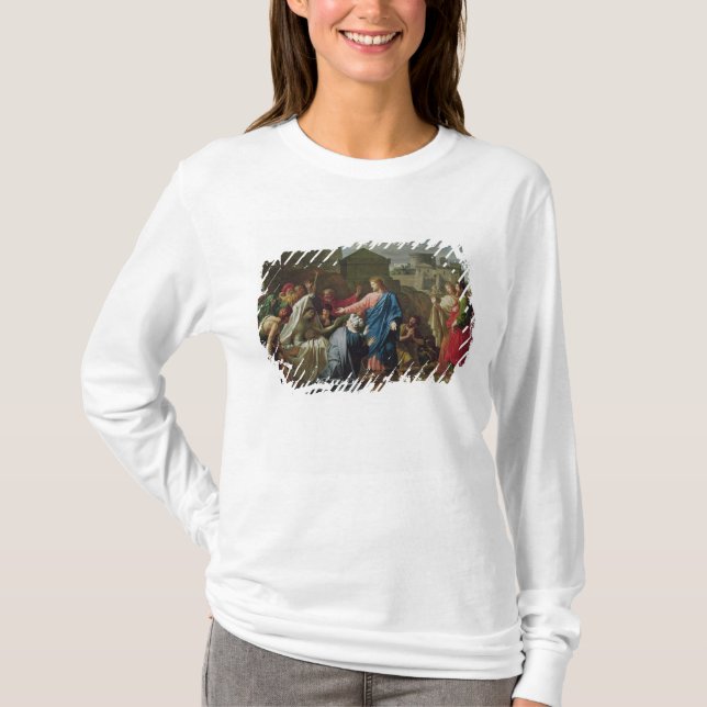 Jesus, der den Sohn der Witwe von Naim wieder T-Shirt (Vorderseite)