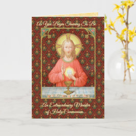 Jesus, der die Eucharistin einrichtet (SAU45; für  Karte