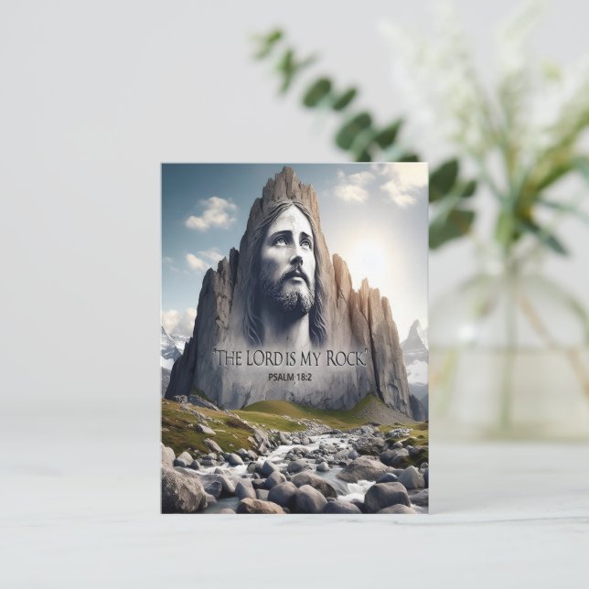 Jesus der Felsen des Zeitalters Postkarte (Stehend Vorderseite)