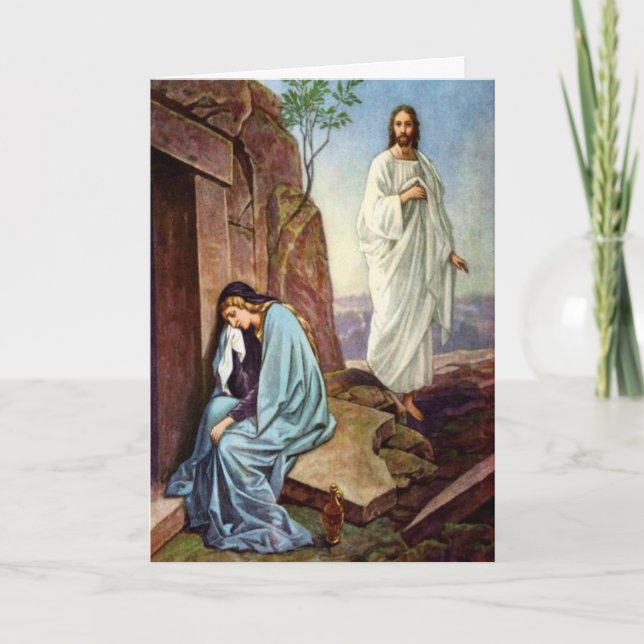 Jesus, der Frauen Grußkarte betrachtet Karte (Vorderseite)