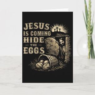Jesus der Frauen kommt, versteckt die Ostereier Karte