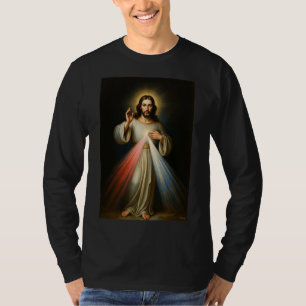 Jesus der Göttlichen Barmherzigkeit Herren Langarm T-Shirt