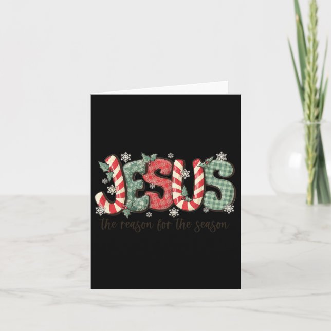 Jesus der Grund für die Christliche Jahreszeit Chr Karte (Vorderseite)