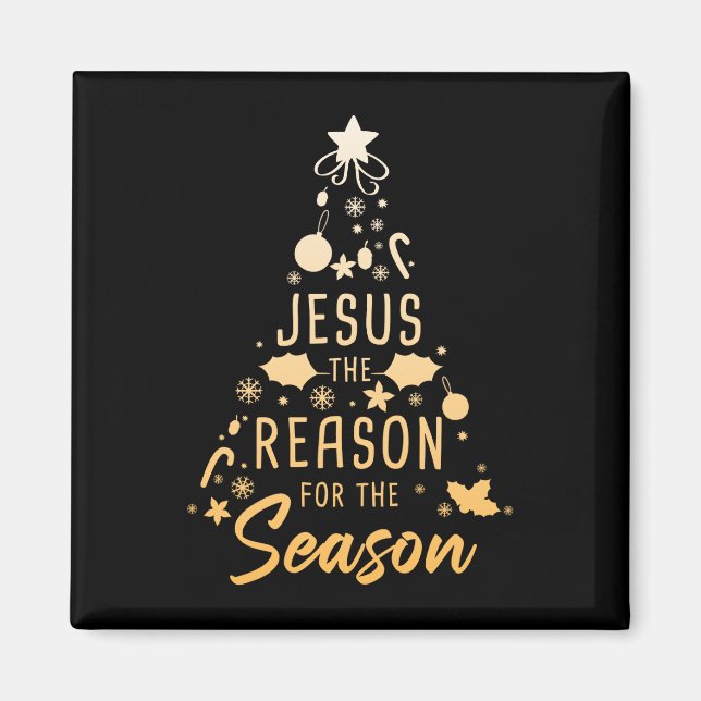 Jesus der Grund für die Jahreszeit - der Weihnacht Magnet (Vorne)
