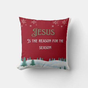 Jesus der Grund für die Saison werfen Kissen