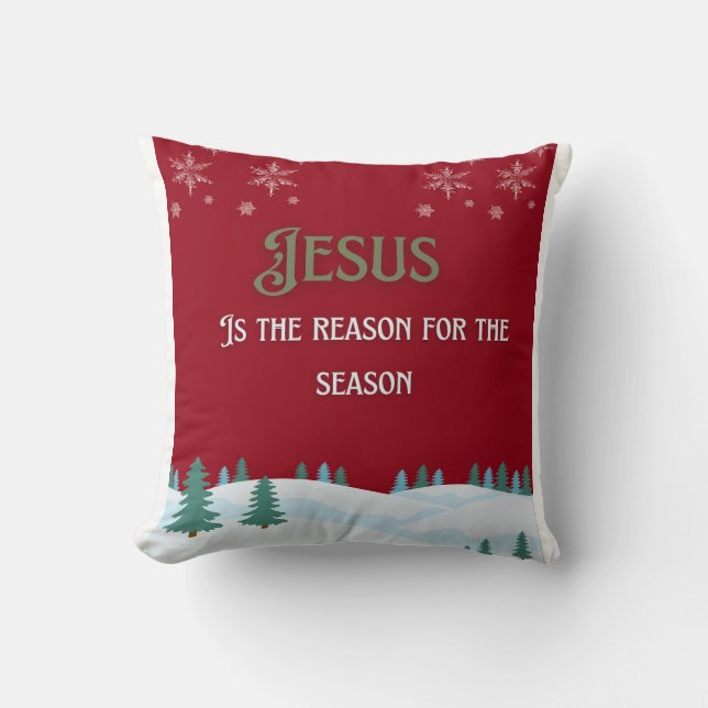 Jesus der Grund für die Saison werfen Kissen (Vorderseite)