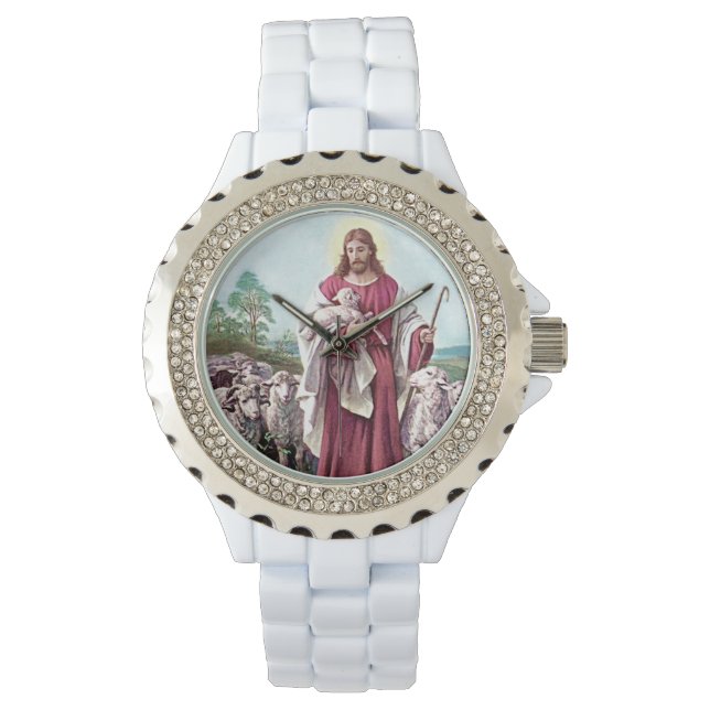 Jesus, der gute Hirte Armbanduhr (Vorderseite)
