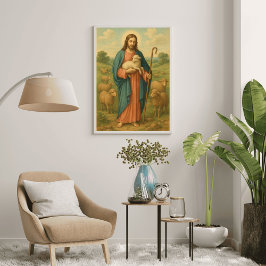 Jesus der gute Hirte Poster