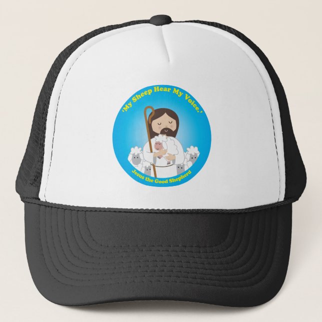 Jesus der gute Hirte Truckerkappe (Vorderseite)