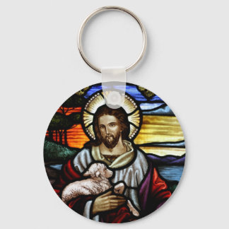 Jesus der gute Schäferhund verklebte Glass-Schlüss Schlüsselanhänger