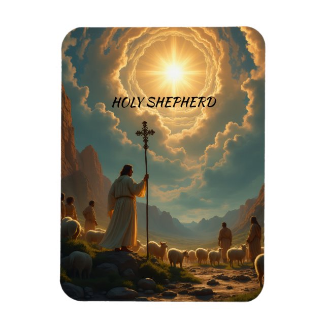 Jesus der Heilige Hirte  Magnet (Vertikal)