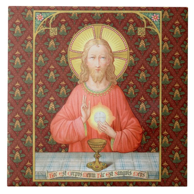 Jesus, der Heilige Kommunion (SAU 045) Fliese (Vorderseite)