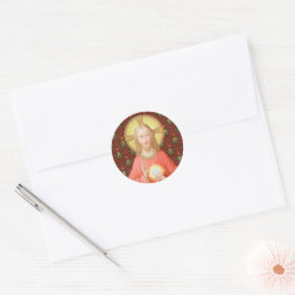 Jesus, der Heilige Kommunion (SAU 045) Runder Aufkleber