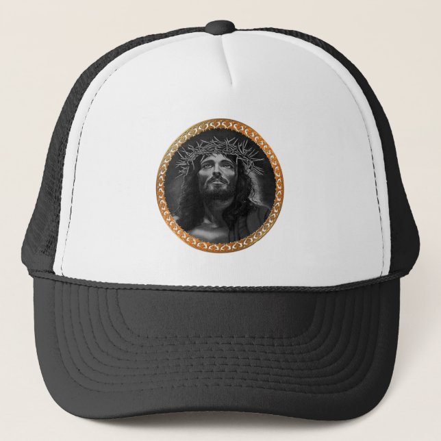 Jesus, der in den Himmel schaut Truckerkappe (Vorderseite)