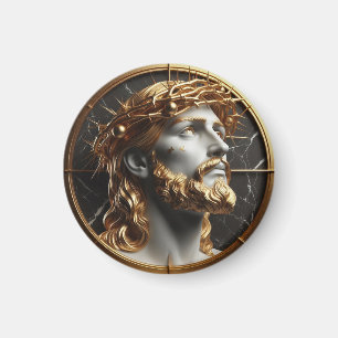Jesus, der mit Dornen in den Himmel schaut Magnet