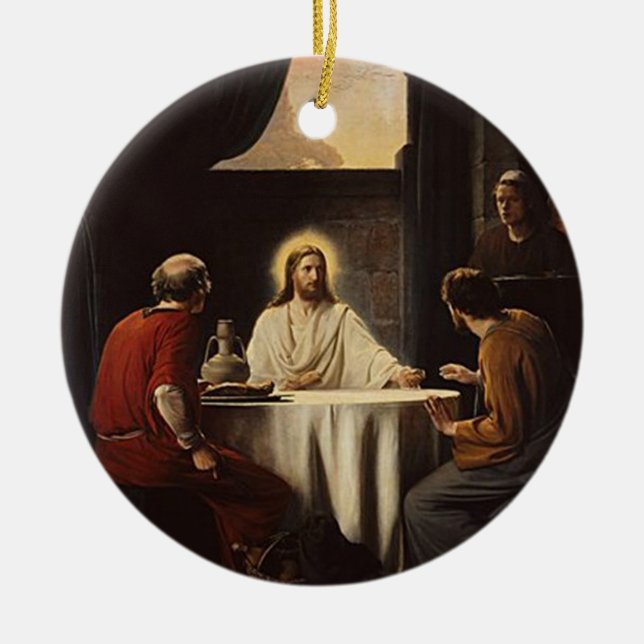 Jesus, der religiöse Malereiverzierung des Brotes Keramikornament (Vorne)