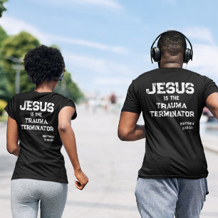 Jesus der Trauma-Terminator Kreuz Bibel Grunge T-Shirt