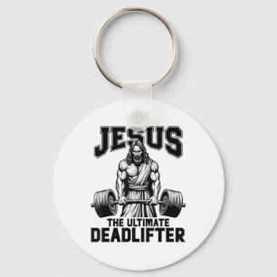 Jesus der ultimative Deadlifter Lustiger christlic Schlüsselanhänger