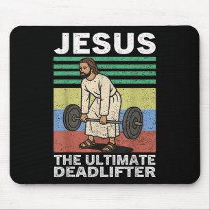Jesus Der ultimative Kraftsportler Christliches Kr Mousepad