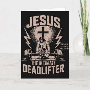 Jesus Der ultimative Kraftsportler Lustiger Christ Karte