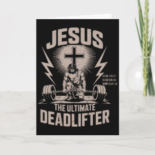 Jesus Der ultimative Kraftsportler Lustiger christ Karte