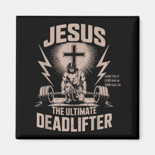 Jesus der ultimative Kraftsportler Lustiger christ Magnet
