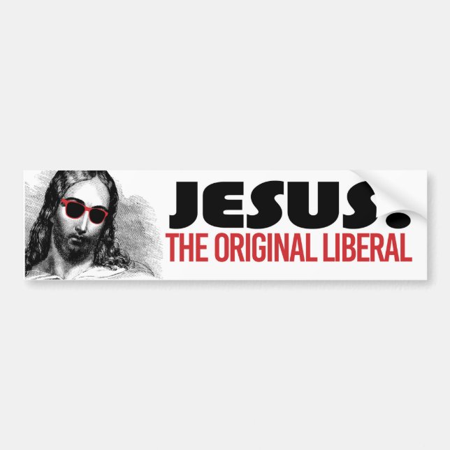 Jesus - Der ursprüngliche liberale Spaß -.pnng Autoaufkleber (Vorne)