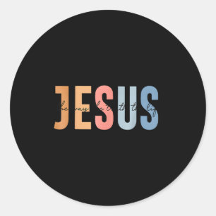 Jesus Der Weg Die Wahrheit Das Leben Bibelvers  Runder Aufkleber