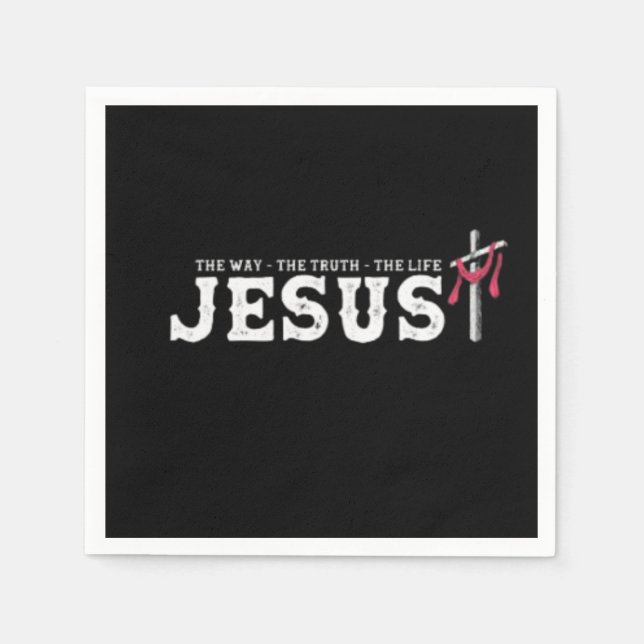 Jesus - Der Weg, die Wahrheit des Lebens Serviette (Vorderseite)