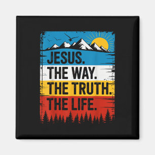 Jesus Der Weg Wahrheit Leben Bibelvers Christlich Magnet