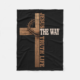 Jesus Der Weg Wahrheit Leben Christlich Gott Glaub Fleecedecke