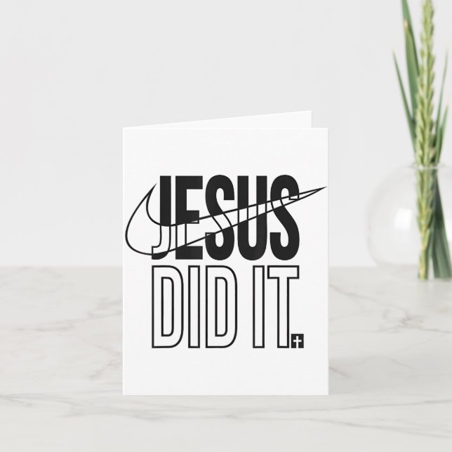 Jesus Did It Religious Cross Christian  Karte (Vorderseite)