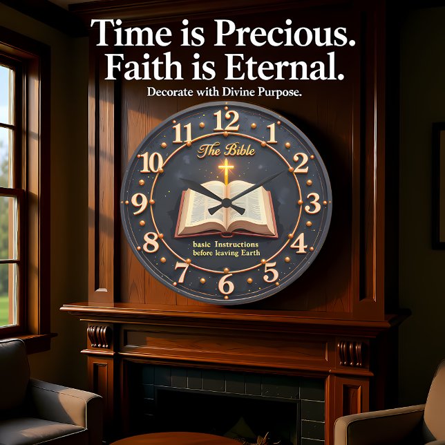 Jesus Die Bibel Anweisungen Große Wanduhr (Von Creator hochgeladen)