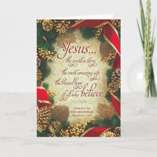 Jesus die größte Geschichte Weihnachtskarte Karte