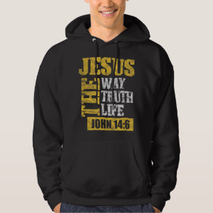 Jesus Die Wahrheit Leben Johannes 14:6 Christliche Hoodie
