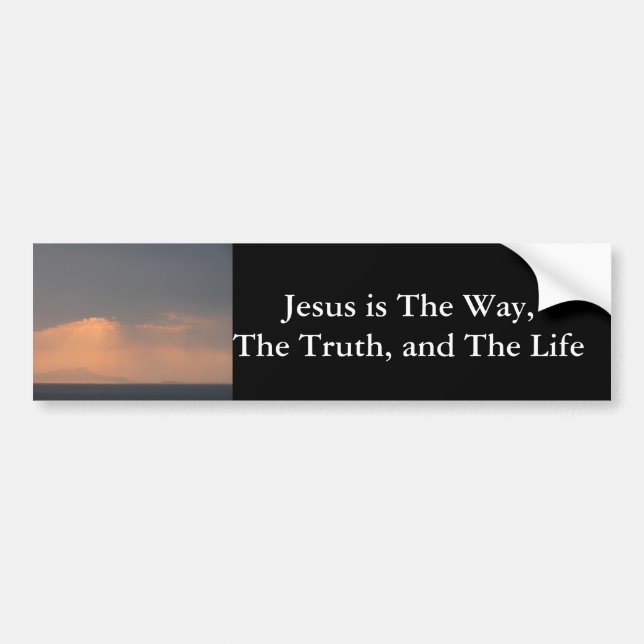 Jesus - die WEISE, die WAHRHEIT und das LICHT Autoaufkleber (Vorne)