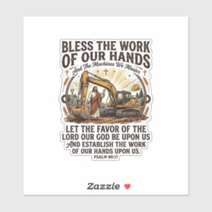 Jesus Diesel Mechaniker Schweres Gerät T-Shirt Gla Aufkleber