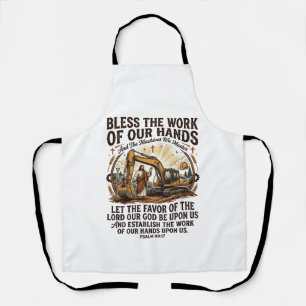 Jesus Diesel Mechaniker Schweres Gerät T-Shirt Gla Schürze