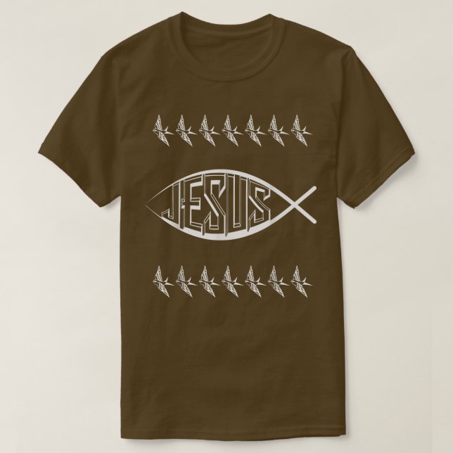 Jésus Dieu Doves chrétien Thème Graphique T-shirt (Design devant)