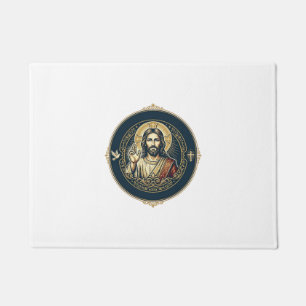 Jesus Digital Artist iPad Kunst T-Shirt Inspiriere Fußmatte