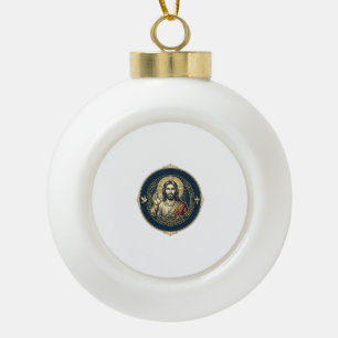 Jesus Digital Artist iPad Kunst T-Shirt Inspiriere Keramik Kugel-Ornament